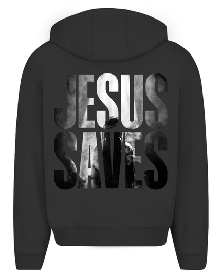 Jesus saves - Unisex Zipper Hoodie Oversize