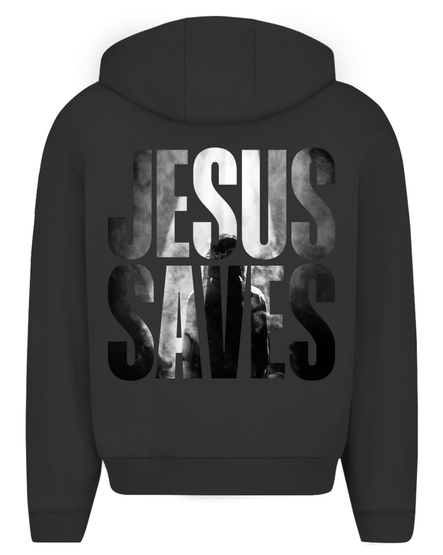 Jesus saves - Unisex Zipper Hoodie Oversize