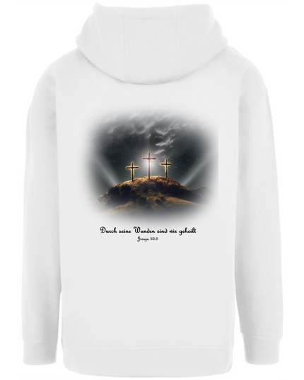Durch Seine Wunden 3 Kreuze - Unisex Hoodie Oversize