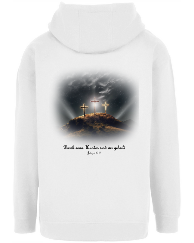 Durch Seine Wunden 3 Kreuze - Unisex Hoodie Oversize