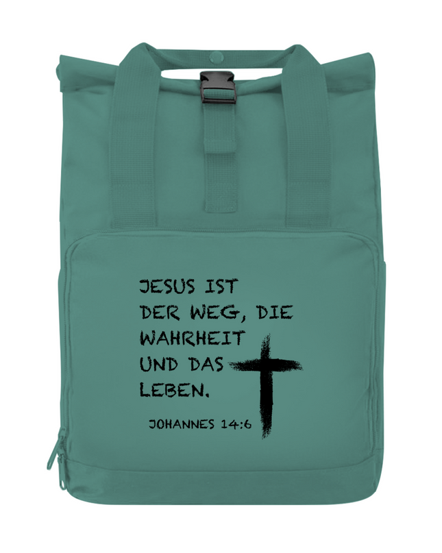 Jesus ist der Weg - Rucksack mit Seitentasche