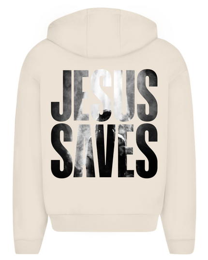 Jesus saves - Unisex Zipper Hoodie Oversize