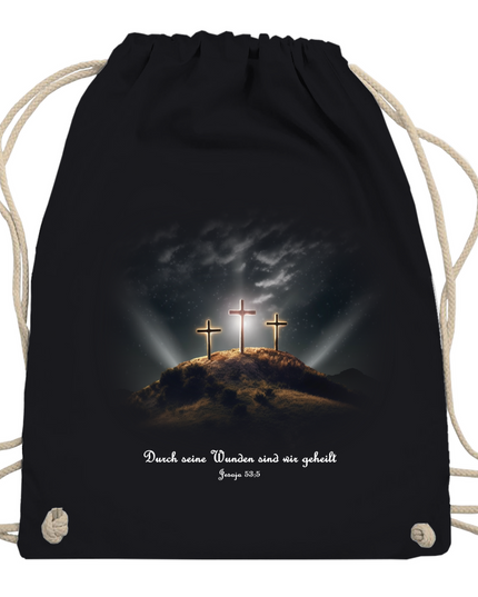 Durch Seine Wunden 3 Kreuze - Turnbeutel