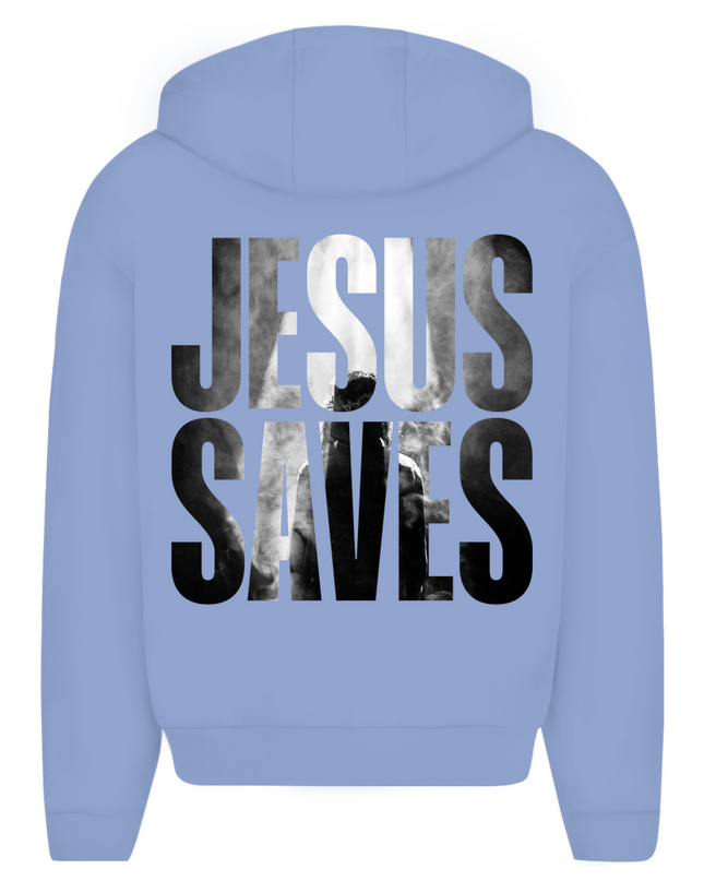 Jesus saves - Unisex Zipper Hoodie Oversize