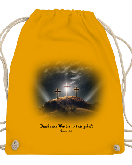 Durch Seine Wunden 3 Kreuze - Turnbeutel