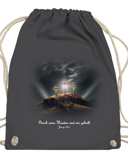 Durch Seine Wunden 3 Kreuze - Turnbeutel