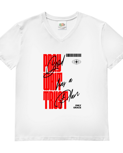 Pray Wait Trust - Herren Shirt V-Neck