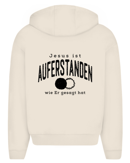 Auferstanden - Unisex Zipper Hoodie Oversize