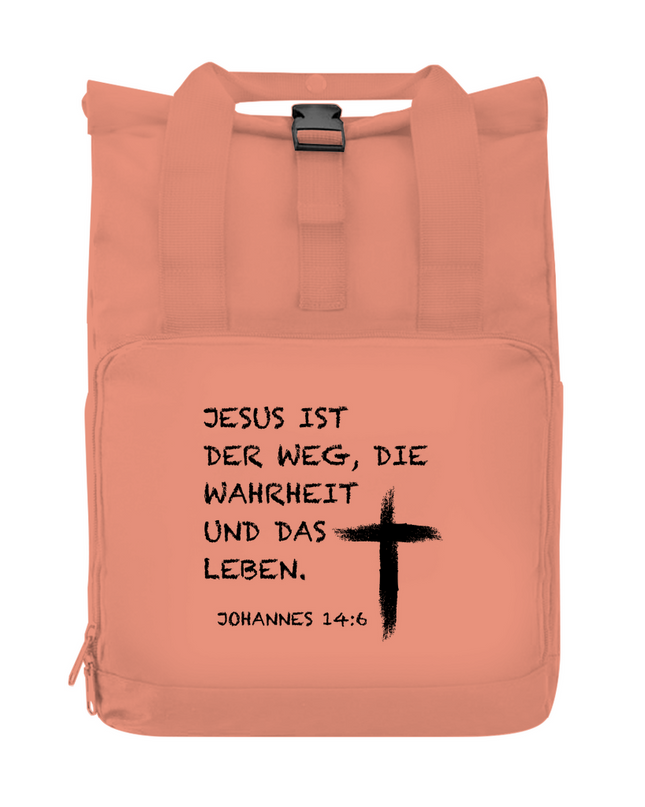 Jesus ist der Weg - Rucksack mit Seitentasche