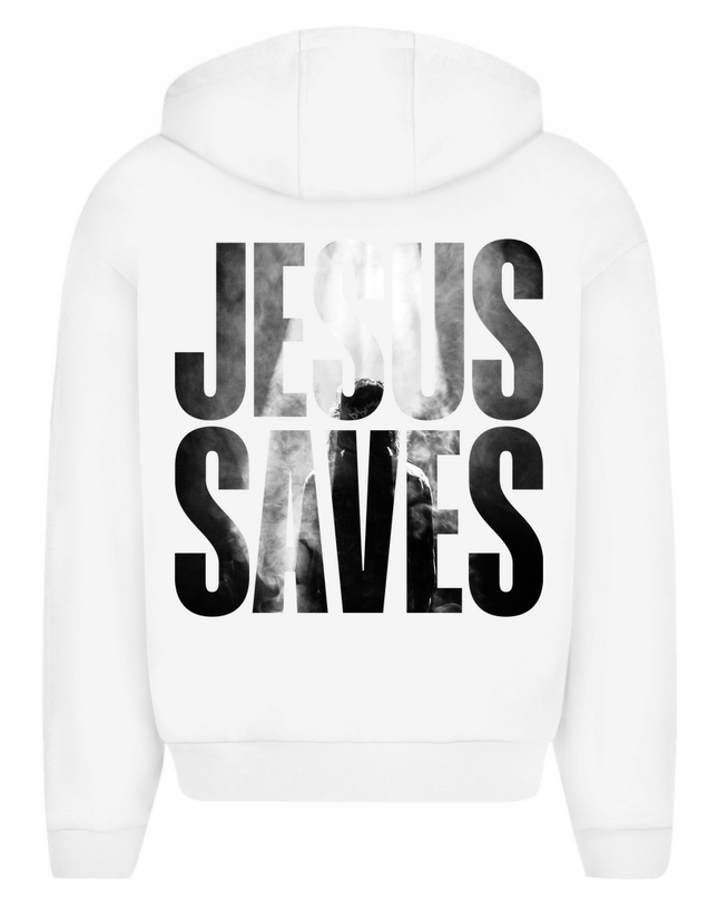 Jesus saves - Unisex Zipper Hoodie Oversize