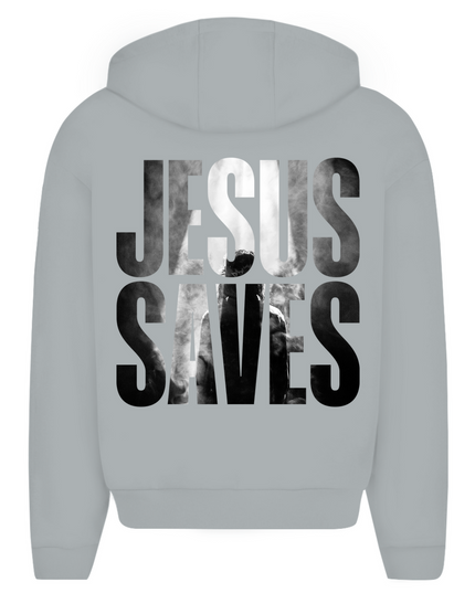 Jesus saves - Unisex Zipper Hoodie Oversize