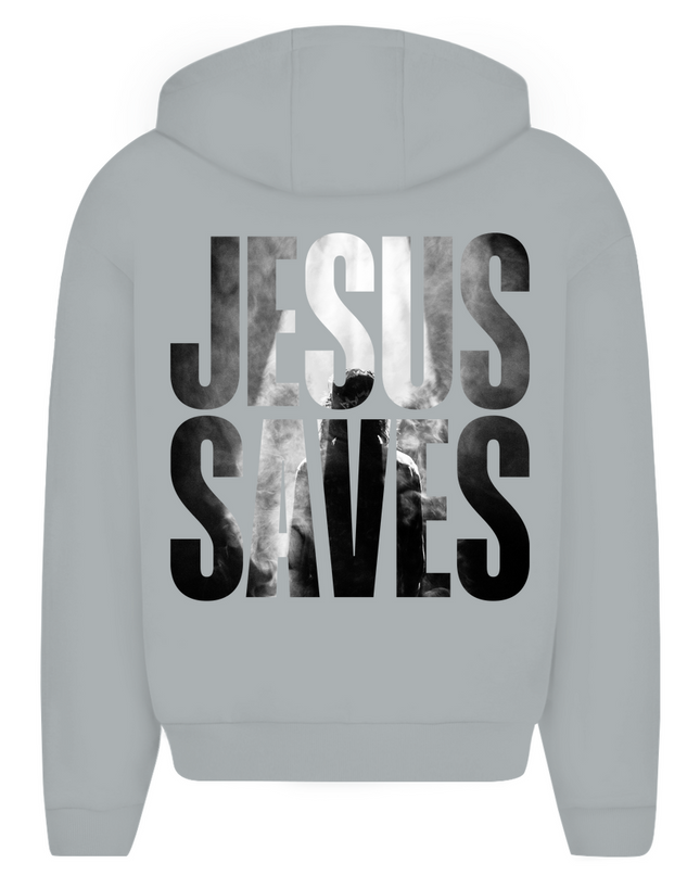 Jesus saves - Unisex Zipper Hoodie Oversize