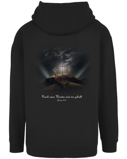 Durch Seine Wunden 3 Kreuze - Unisex Hoodie Oversize