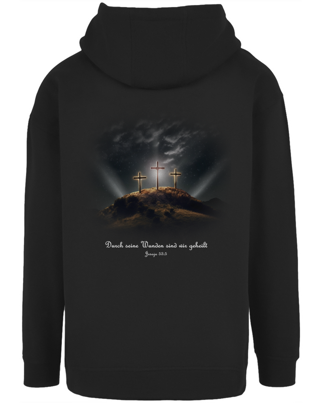 Durch Seine Wunden 3 Kreuze - Unisex Hoodie Oversize