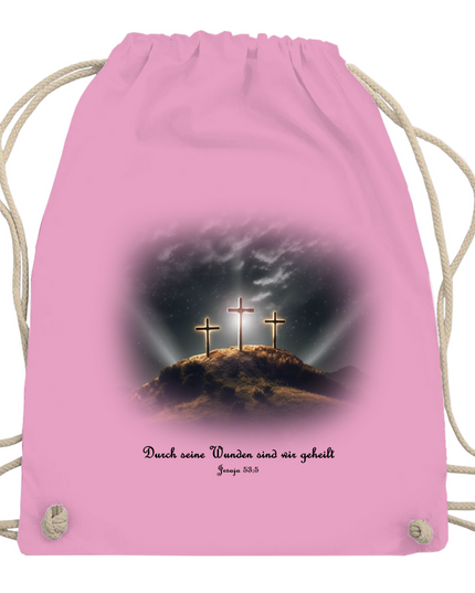 Durch Seine Wunden 3 Kreuze - Turnbeutel