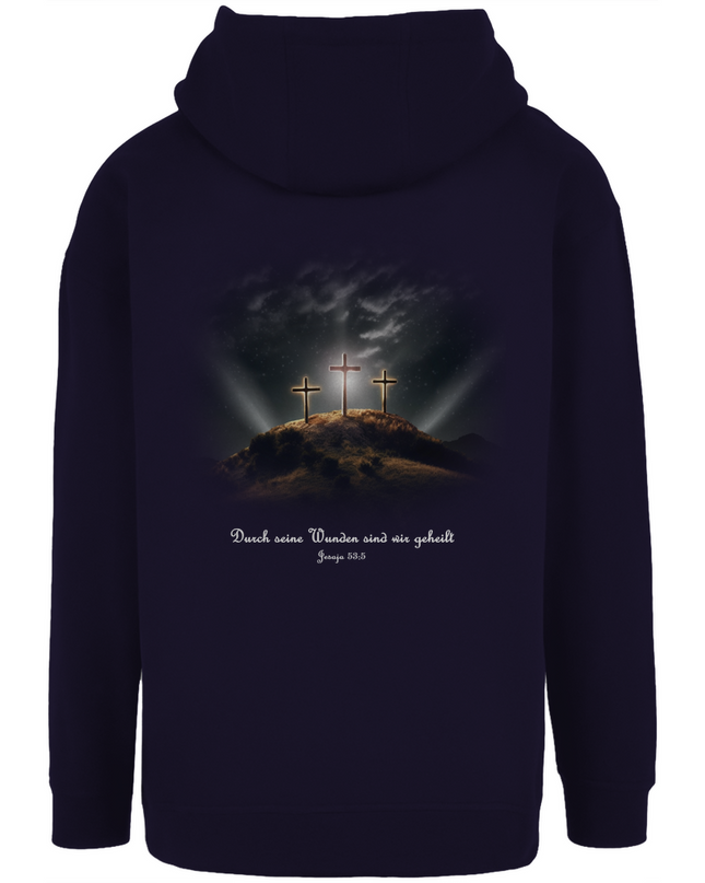 Durch Seine Wunden 3 Kreuze - Unisex Hoodie Oversize