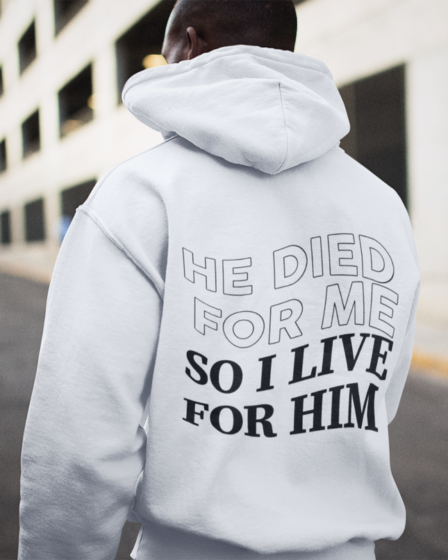 I live for him (backprint) - Premium Hoodie