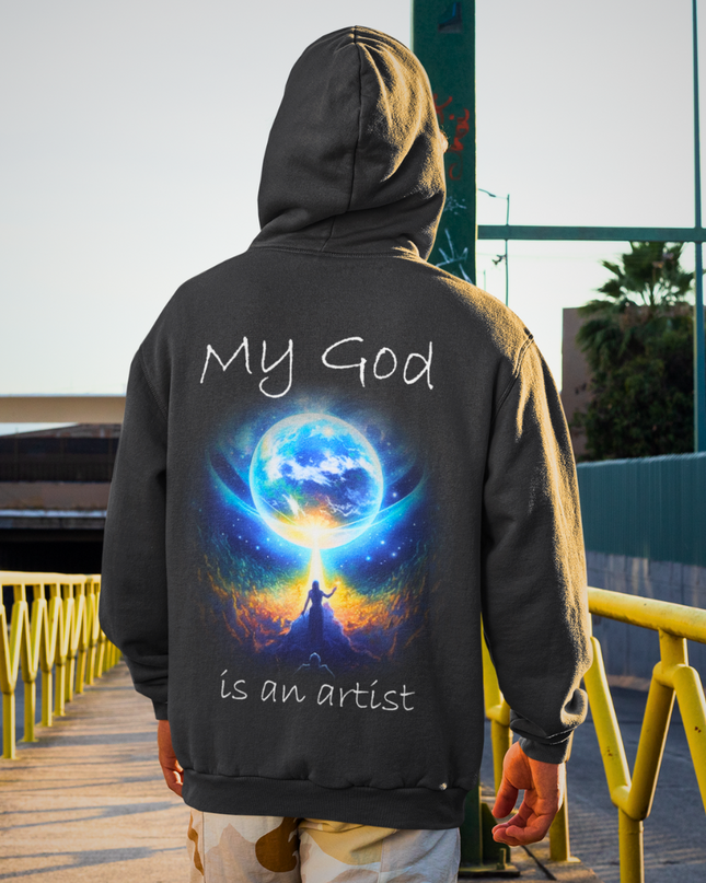 Mi Dios es un Artista (estampado al dorso) - Sudadera clásica con capucha