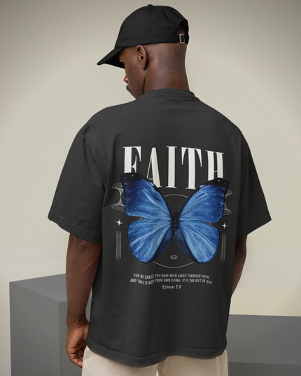 Faith (estampado en la espalda) - Camisa extragrande premium 