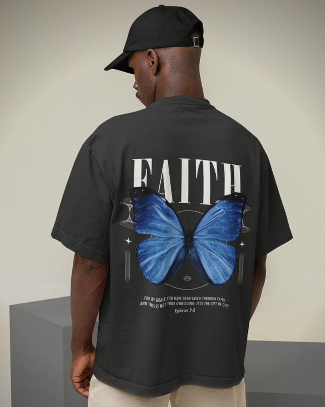 Faith (estampado en la espalda) - Camisa extragrande premium 
