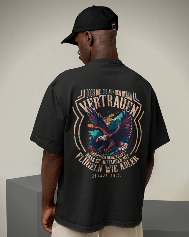 Isaiah 40:31 (backprint) - Premium Oversized Shirt 