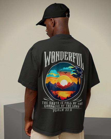 Wonderful (backprint) - Premium Oversized Shirt